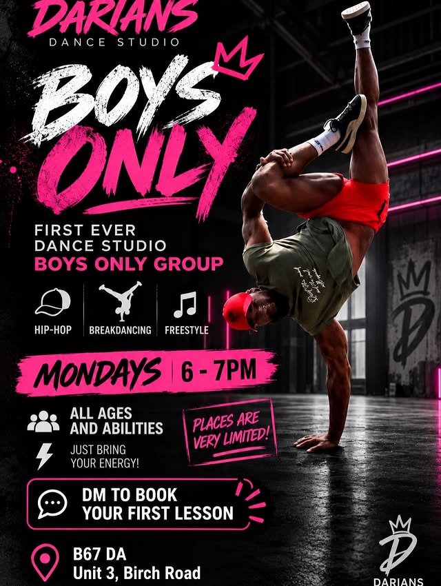 Darians Dance Studio Birmingham dance classes poster
